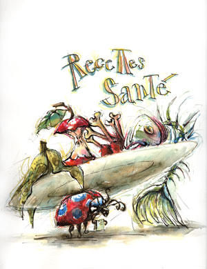 illustration humoristique pour livre de recettes