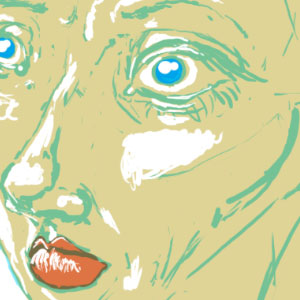 Esquisse d'un visage de femme