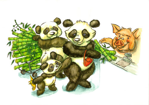 Illustrations du Petit panda